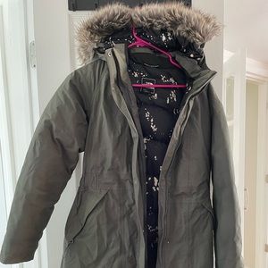 Charcoal North Face down coat
